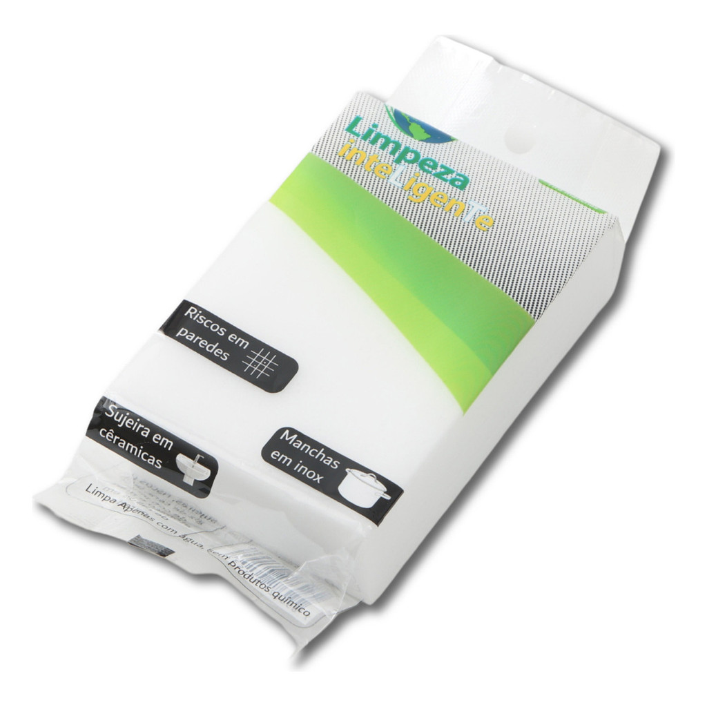 Kit 20 Esponja Mágica Melamina Multiuso Tira Mancha Top