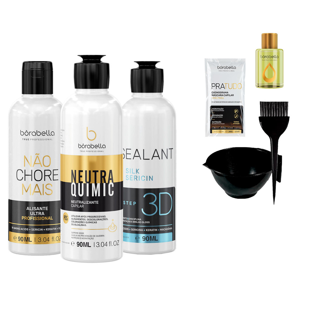 Borabella NCM P2 + Neutra + Selagem 90ml +Cumbuca/Sachê/Óleo