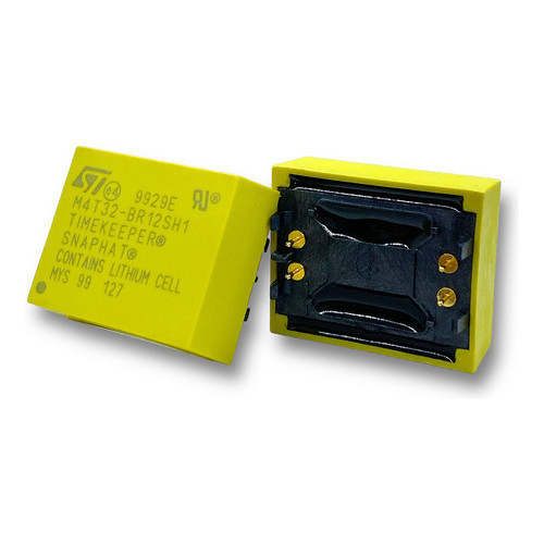 Kit com 4x  Bateria M4T32-BR12SH1 2.8V 120mAh Timekeeper Snaphat ST RTC CLP IHM CNC Industrial Backup Memória