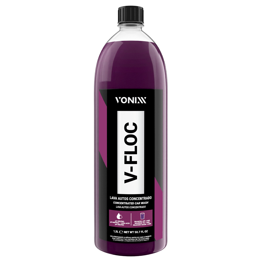 Shampoo Lava Autos Super Concentrado V-FLOC 1.5 Litros Vonixx