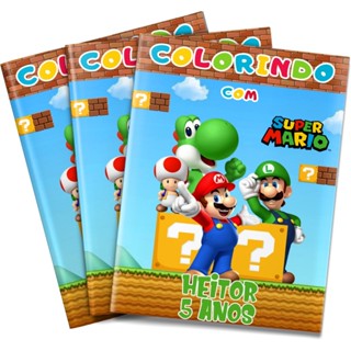 Livro de Colorir Super Mario Bros Lembrancinha personalizada em Oferta na Shopee