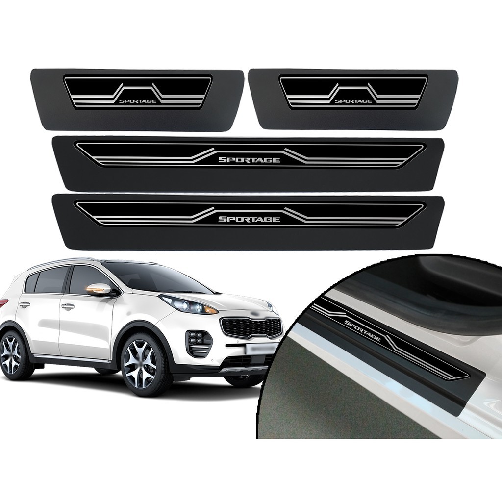 Soleira Adesiva Elegance Kia Sportage 2004 a 2022 – Jogo Protetor de Portas com Acabamento Premium