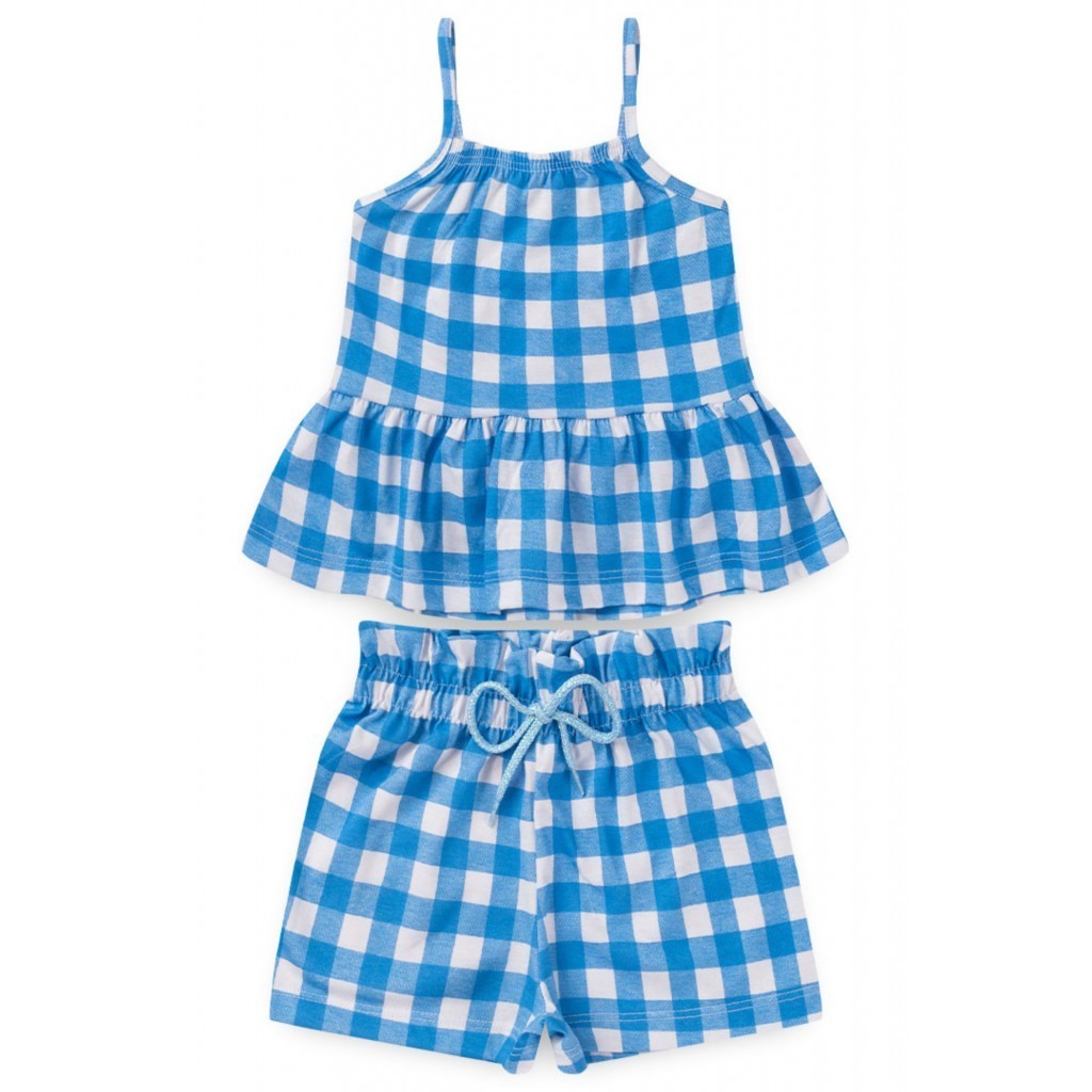 Conjunto Infantil Feminino Xadrez Alcinha