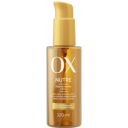 FULL Óleo Nutritivo 3 em 1 OX Nutre 120ml Reparador de Pontas Controle do Frizz