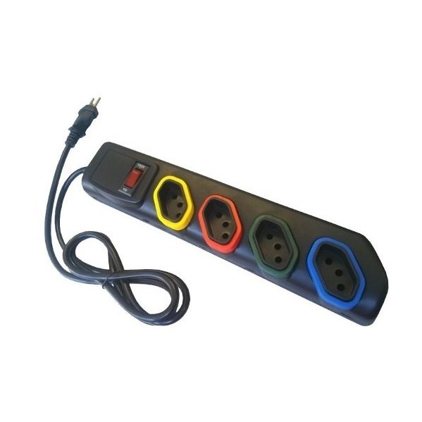 RÉGUA EXTENSÃO ELETRICA FILTRO DE LINHA 4 TOMADAS  (MULTITOC)