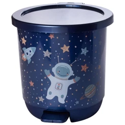 Lixeira 6,5 L com Pedal Enxoval Bebê Astronauta Plasútil