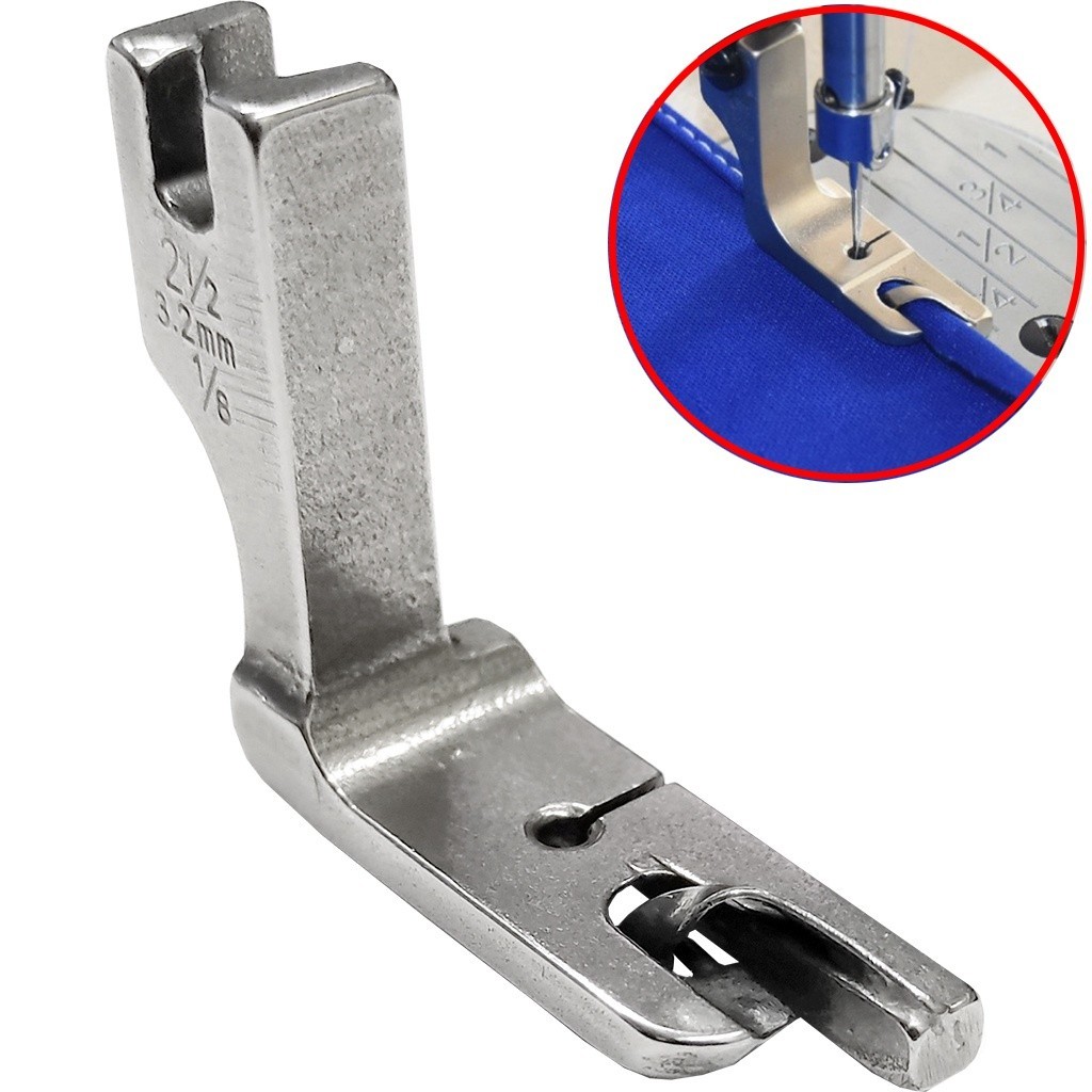 Calcador Bainha Estreita Costura Lenço Reta Industrial 3,2mm Confecção Textil