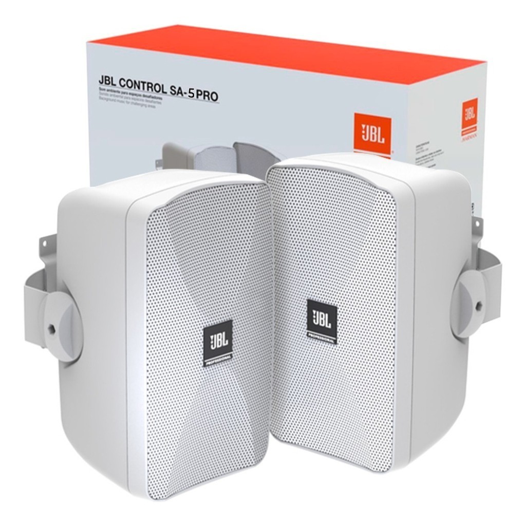 Par de Caixas JBL Control SA-5 PRO Passiva Branca - 80 Watts RMS em Oferta na Shopee