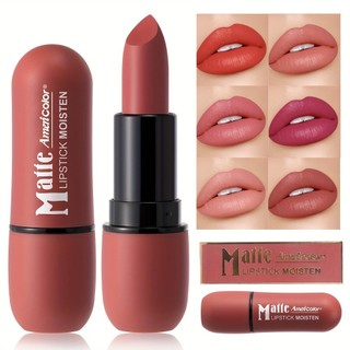 Conjunto De Batom Matte Velvet Finish , 6 Cores , Resistente À Água , De Longa Duração , …