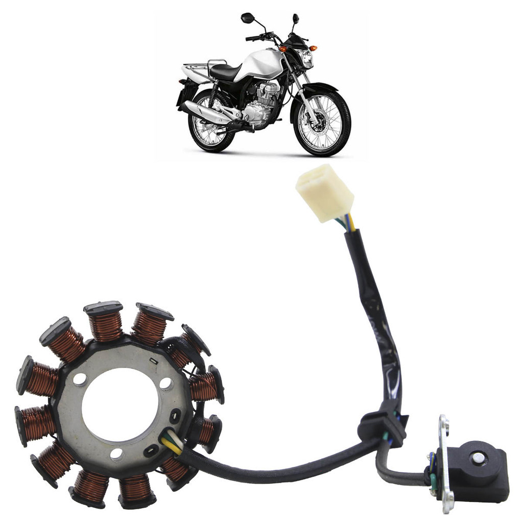 Estator Com Bobina de Pulso CG 125 Cargo ES 2009 2010 2011 2012 2013 2014 2015