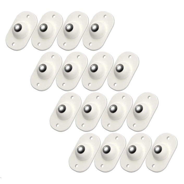Conjunto De 16 Unidades De  Mini Rodinhas Autoadesivas Rodízios De Moveis Giratório em Oferta na Shopee