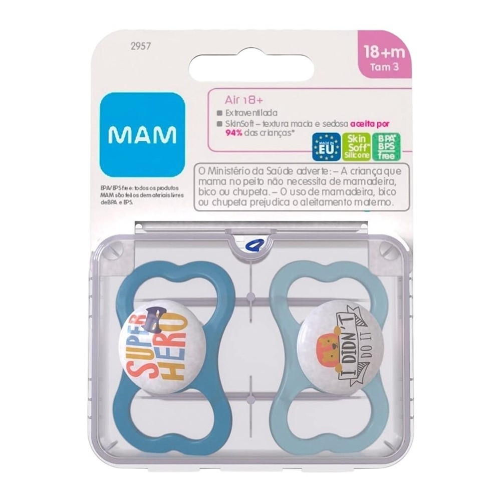 Chupeta MAM Air 16+ 2 Unidades Cores Sortidas em Oferta na Shopee