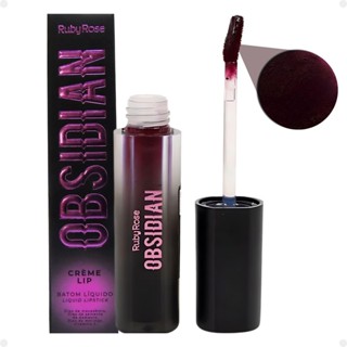 Batom Líquido Ruby Rose Obsidian Crème Lip Ocl01 Hb-7100-1 em Oferta na Shopee