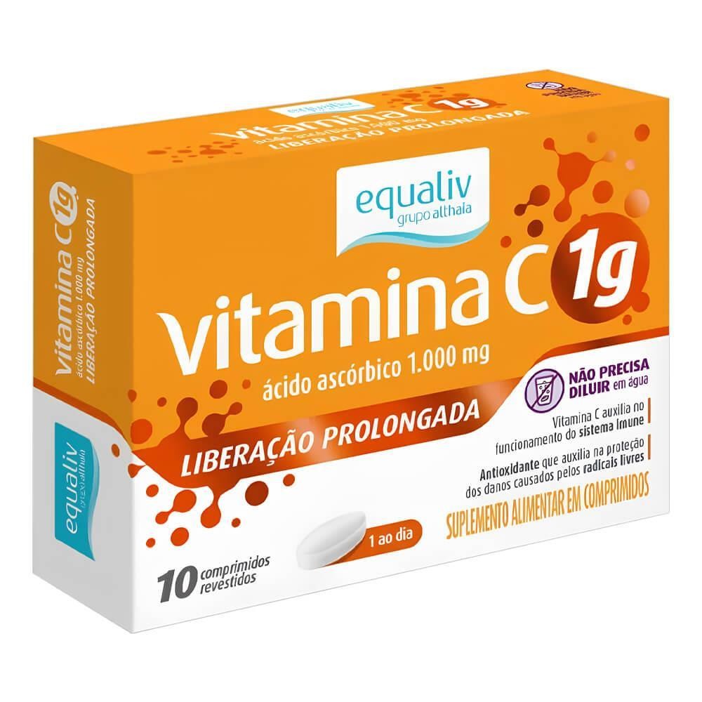 EQUALIV VITAMINA C 1G COM 10 COMPRIMIDOS em Oferta na Shopee