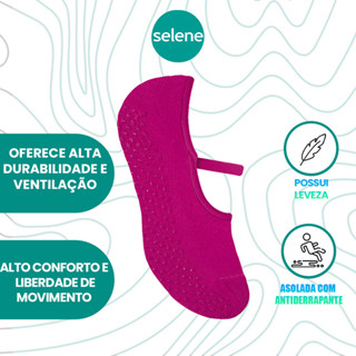 Kit Com 10 Pares De Meias Femininas Selene Pilates Vies e Antiderrapante Original em Oferta na Shopee