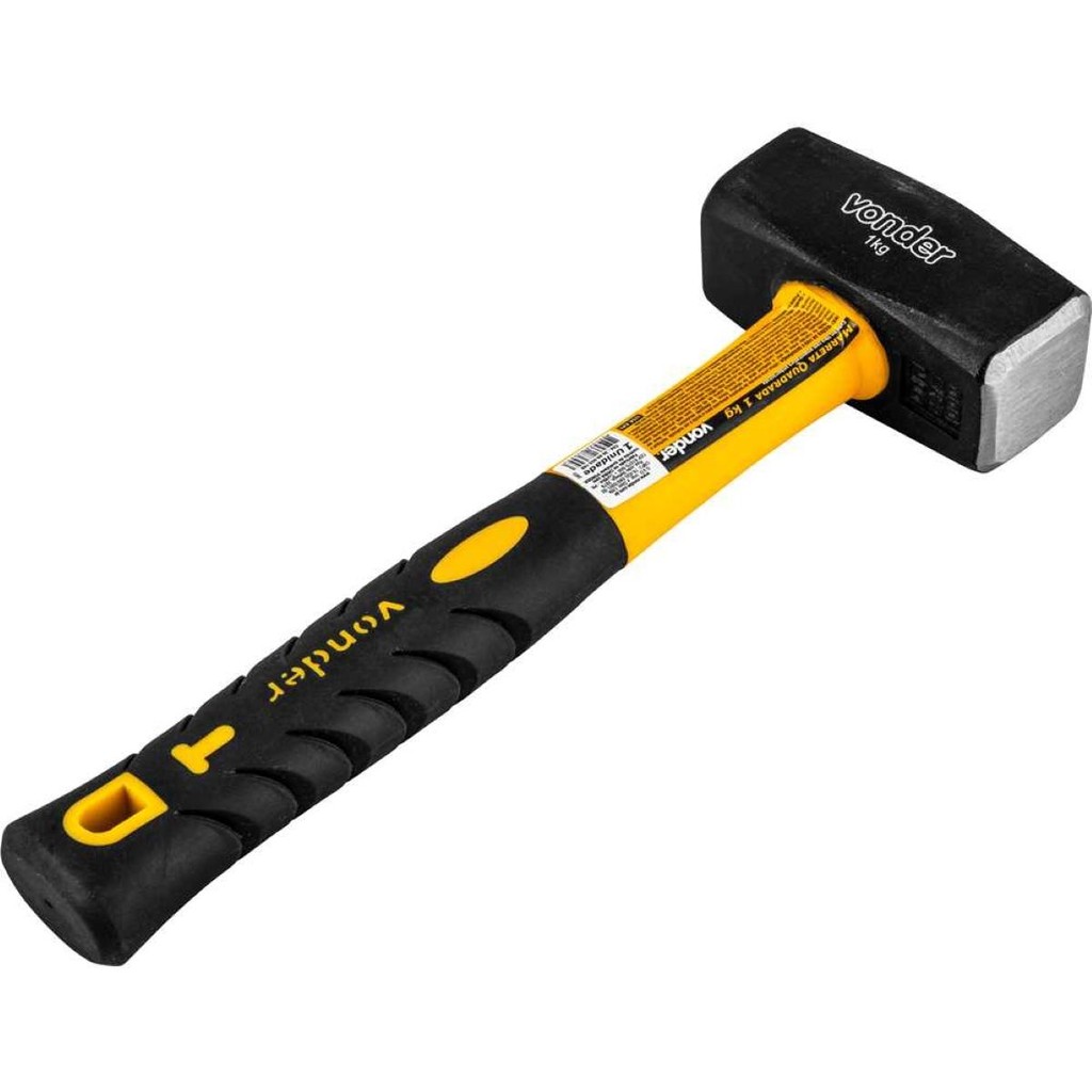 Marreta Quadrada 1,0 Kg Com Cabo Fibra Vonder em Oferta na Shopee