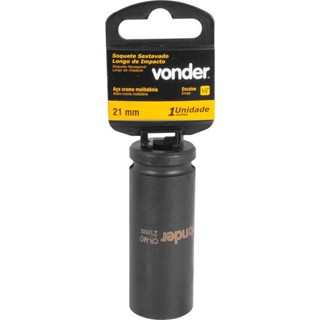 Soquete Sextavado de Impacto Longo Encaixe 1/2" 21mm Vonder em Oferta na Shopee