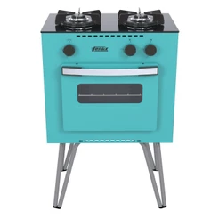 Fogão Portátil Venax Mini Cook 2 Bocas a Gas Verde