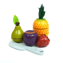 Frutinhas Madeira Aprendizado Cozinha Brincar Infantil Faz de Conta Chef Comidinhas Brinquedo Lúdico