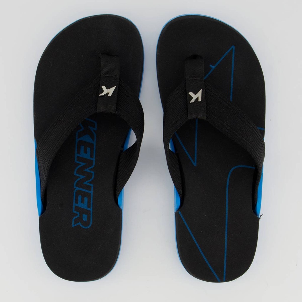 Chinelo Kenner NK6 Pro Preto e Azul