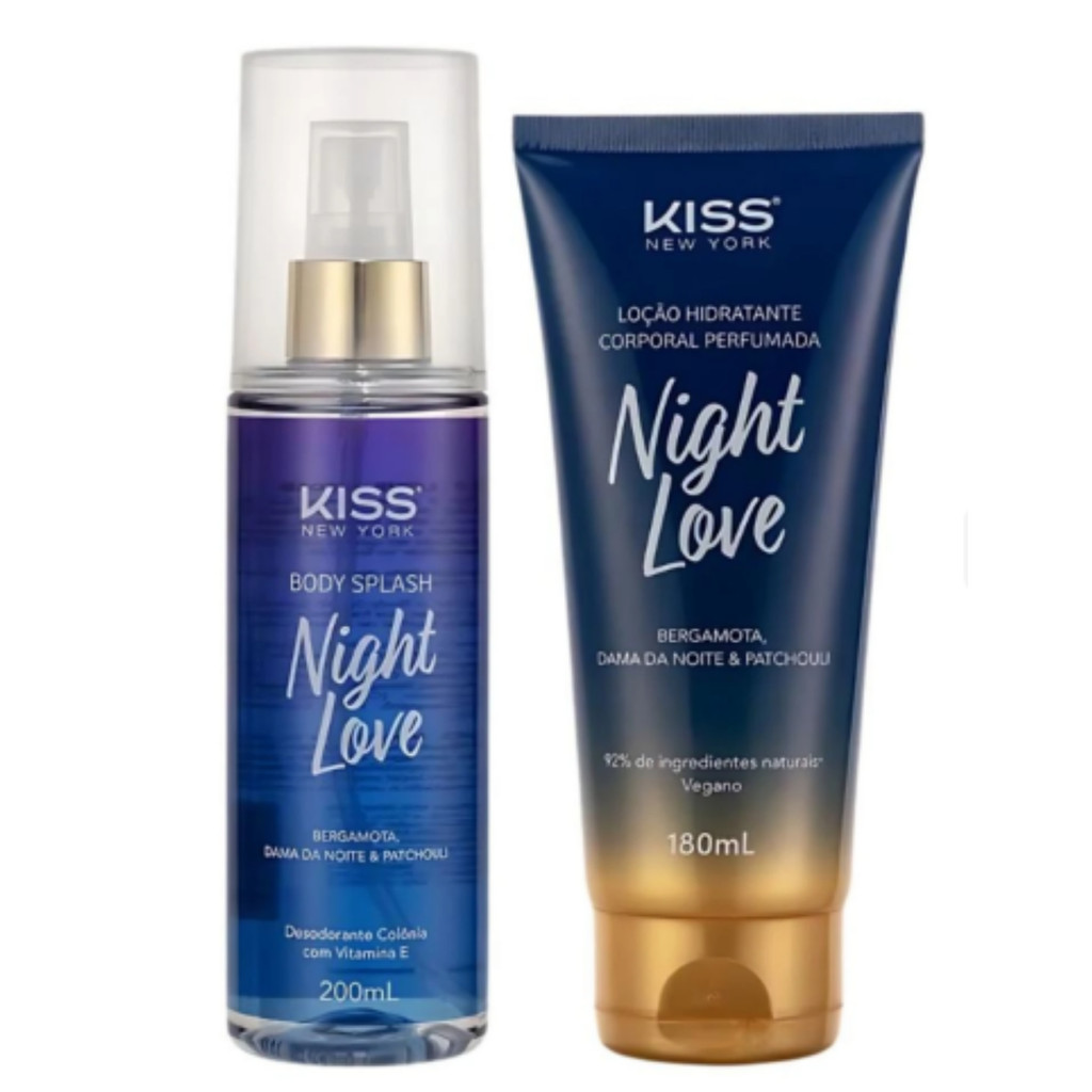 Kit Loção Corporal 180ml + Body Splash 200ml Night Love - Kiss New York