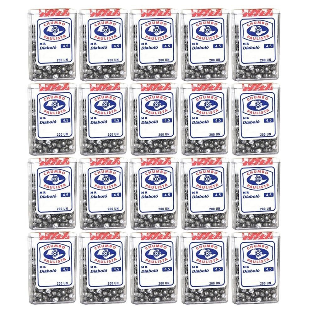 Kit 20 Caixas de Chumbinho MR Diabolô 4.5mm – Chumbo Paulista - Sports & Outdoors