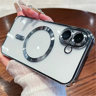 Chapeamento Claro Caso De Telefone Para iPhone 16 15 14 Plus 13 12 11 Pro Max  À Prova De Choque Capa De Carga Sem Fio em Oferta na Shopee