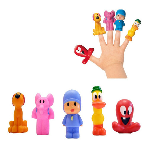 Kit 5 Bonecos Vinil Pocoyo Miniatura Dedoche Original em Oferta na Shopee