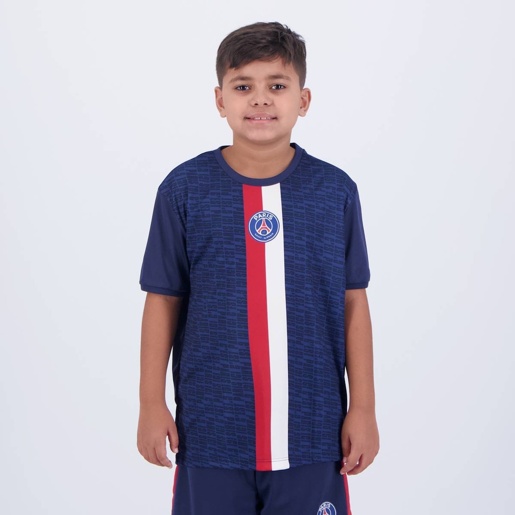 Camisa PSG Illuvium Infantil Azul Marinho