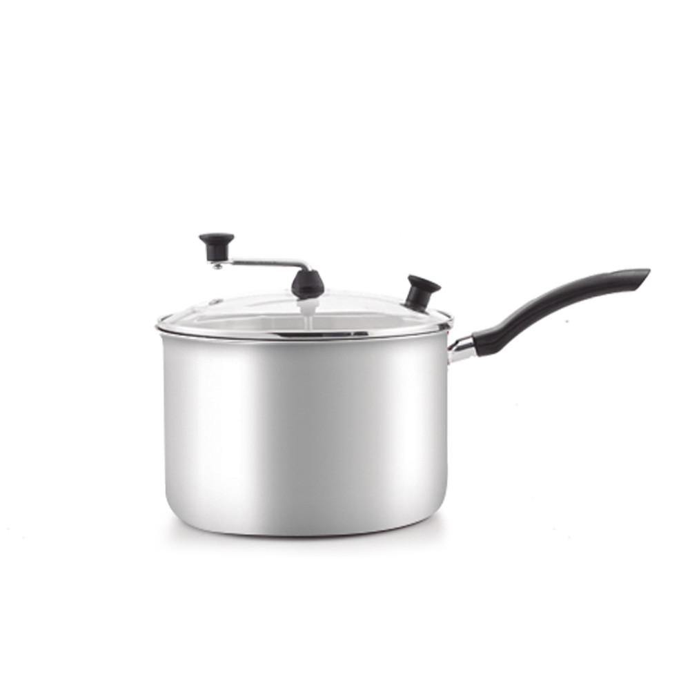 Pipoqueira De Aluminio Polido 20Cm 4L Tampa De Vidro Nacional em Oferta na Shopee