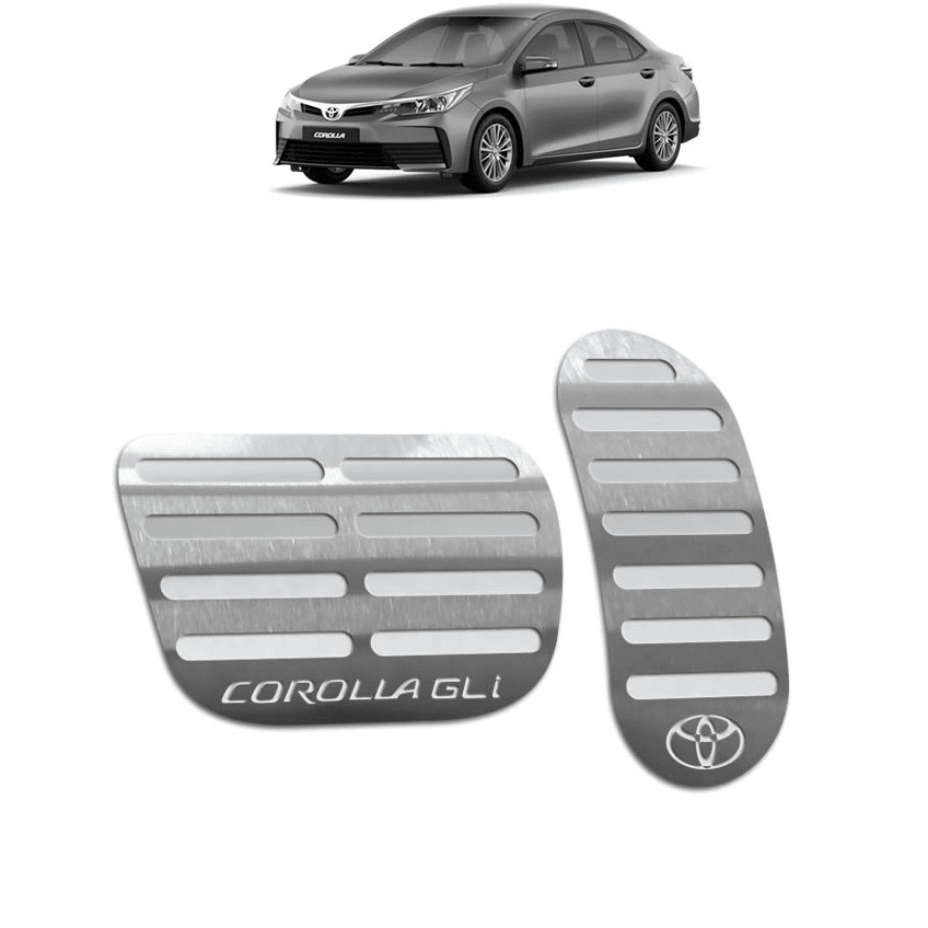 Pedaleira Corolla Gli 15/19 Automático Aço Inox - Não fura o pedal em Oferta na Shopee