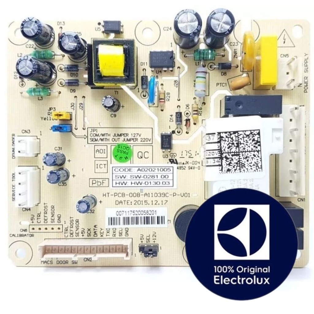 PLACA POTÊNCIA PARA GELADEIRA ELECTROLUX ORIGINAL - DF80 - DF80X - DF82 (DEMAIS MODELOS NA DESCRIÇÃO) BIVOLT