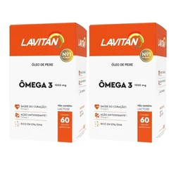 Kit Lavitan Ômega 3 1000mg Com 2Un De 60 Cápsulas Cada