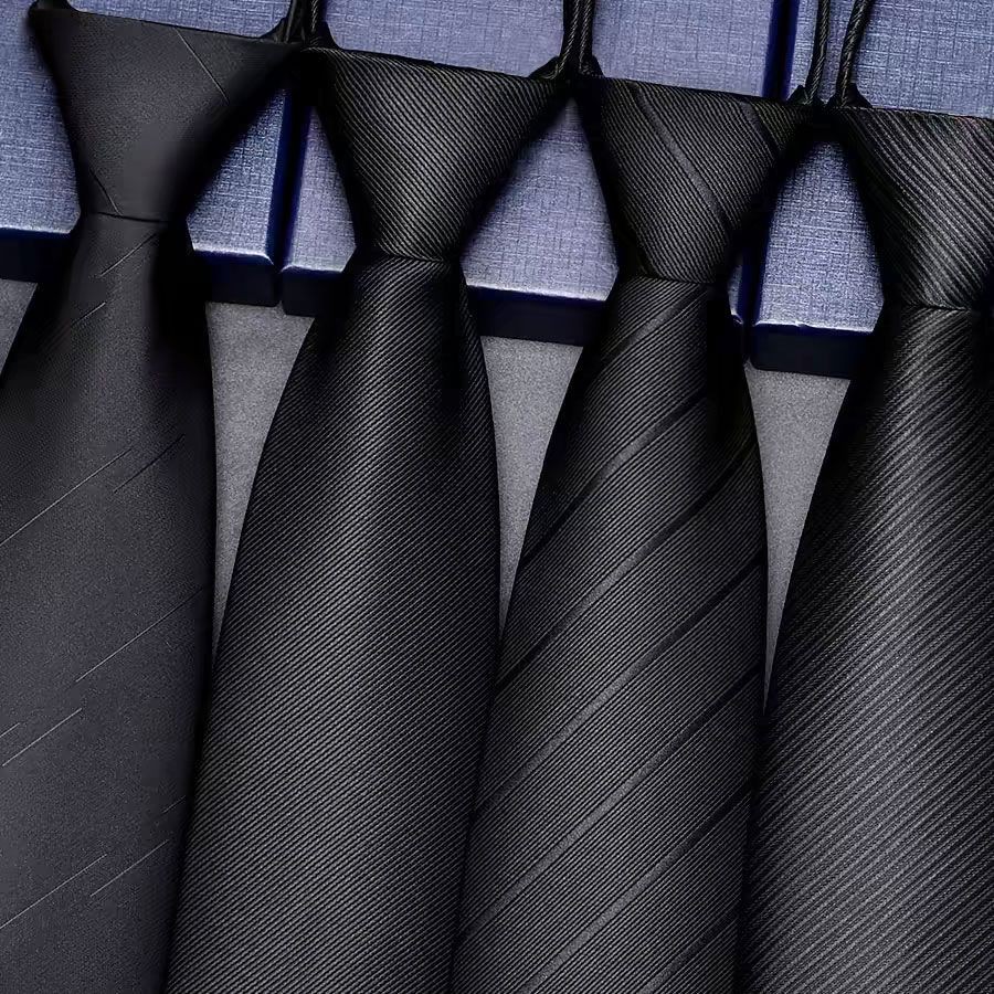 Terno listrado gravata masculina High-End trabalho casamento serviço Civil pessoal entrevista gravata negócios feminino preguiçoso pessoas livre zíper T em Oferta na Shopee