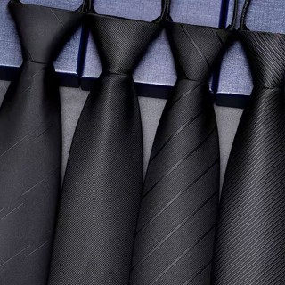 Terno listrado gravata masculina High-End trabalho casamento serviço Civil pessoal entrevista gravata negócios feminino preguiçoso pessoas livre zíper T em Oferta na Shopee