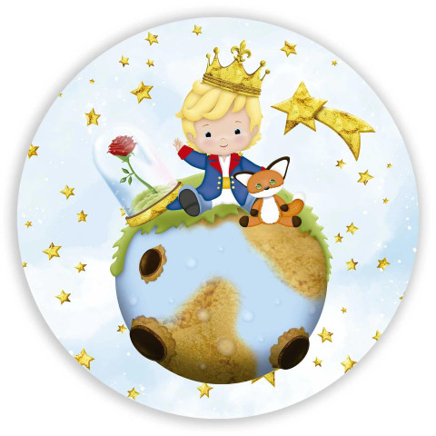 NOVO Painel Festa Infantil Redondo Pequeno Príncipe, Planeta, Estrela Guia + Arco, Suporte incluso. Fazemos personalizado com qualquer tema. Confeccionado em Lona fosca, impressão de alta resolução. cenário , p/ Decoração