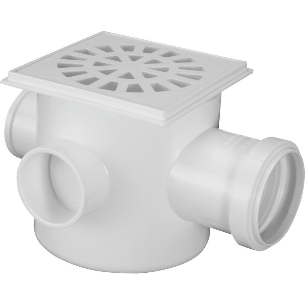 Caixa Sifonada Quadrada Krona 100X100X50 Branca - Embalagem com 12 Unidades - Home & Living