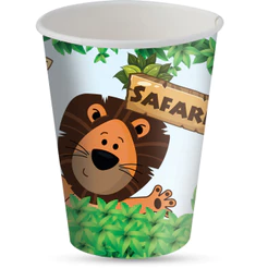 8~40 COPO PAPEL FESTA SAFARI 200ML FESTCOLOR. (CHOCO)