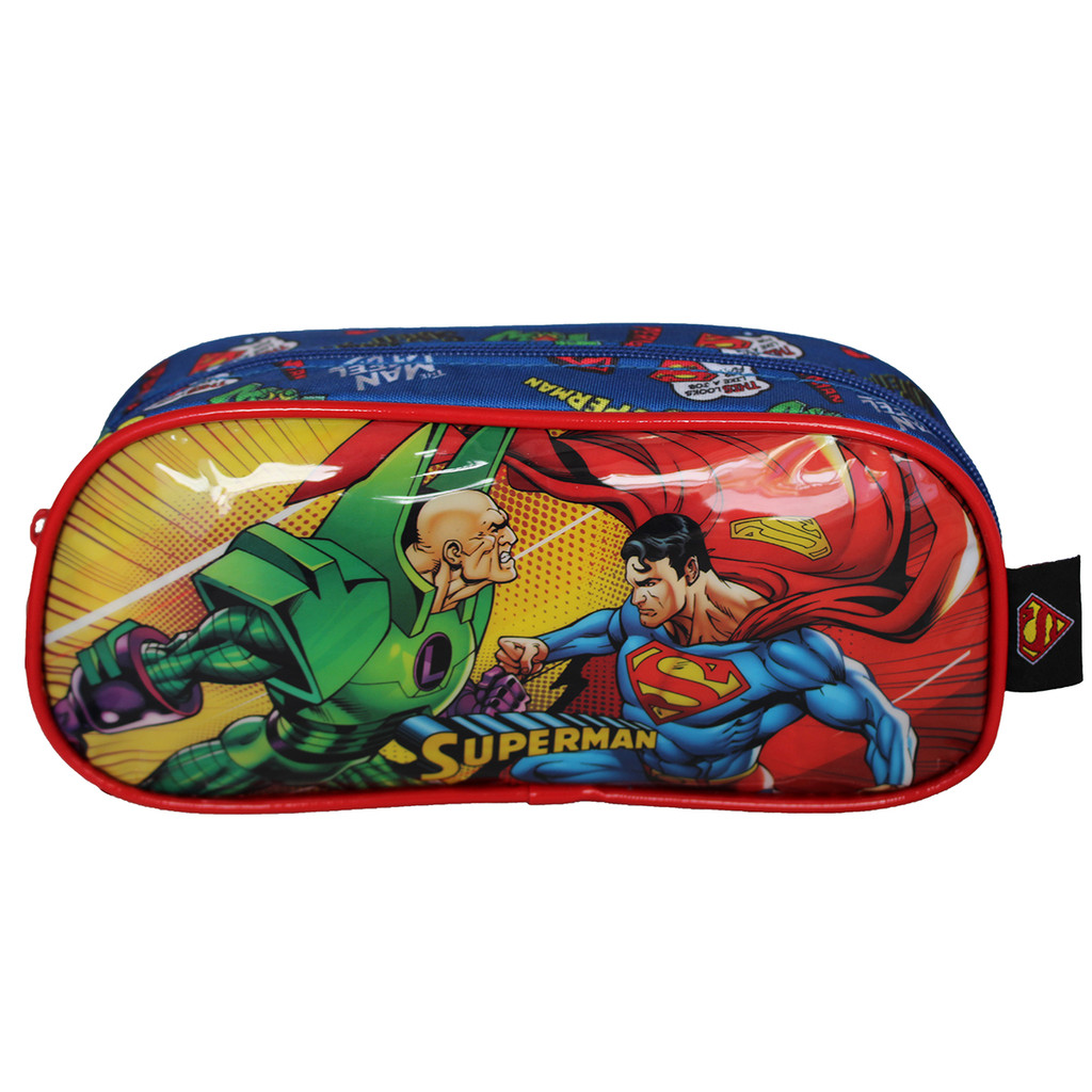 Estojo Escolar Juvenil Super Man E Lex Luthor Dc Comics