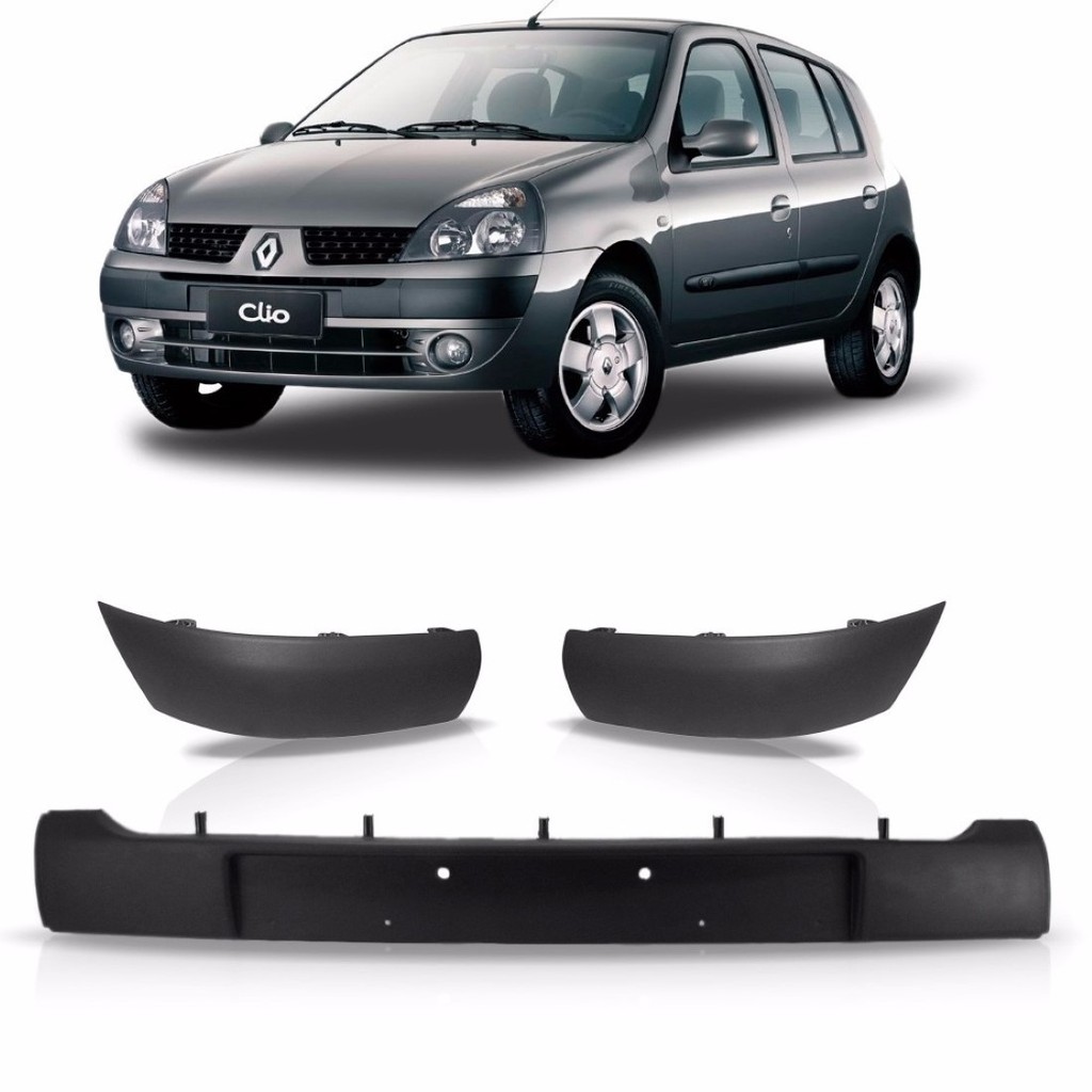 Kit Friso Molduras Do Parachoque Almofada Clio 2003 A 2010