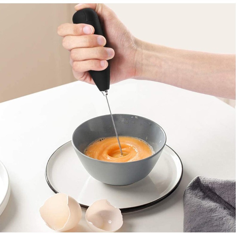 Mini Mixer Elétrico Portátil Batedor Café Leite Ovos Espumador Pilha Rápido Prático Cozinha