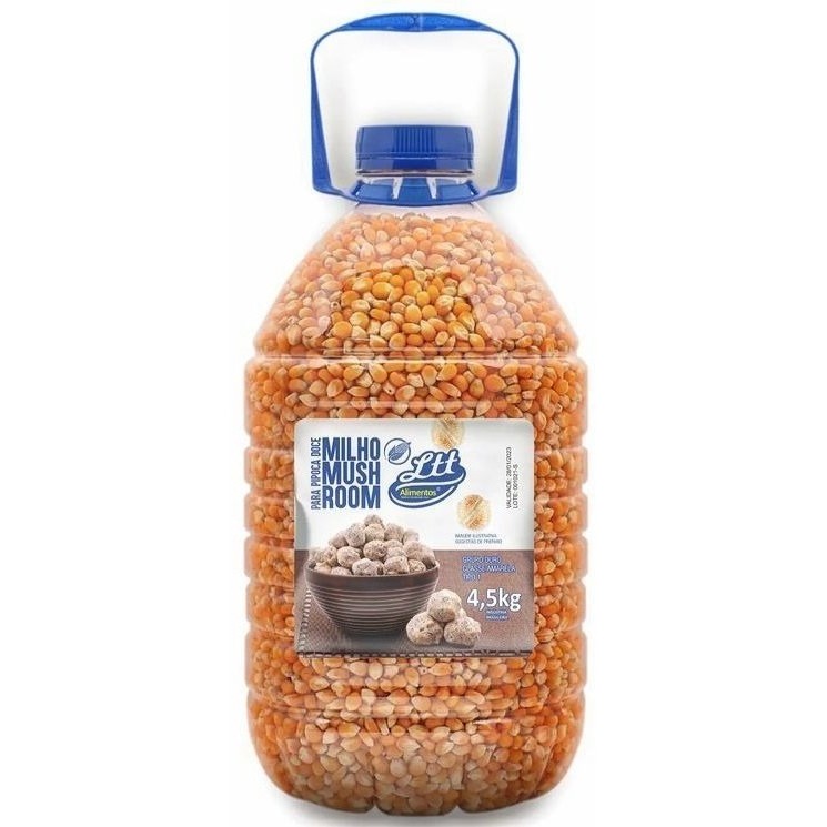 Milho Pipoca Mushroom Gourmet Super Grão Galão 4.5kg Ltt