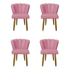 Kit 4 Cadeiras de Jantar Moderna Flor - Balaqui Decor
