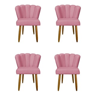 Kit 4 Cadeiras de Jantar Moderna Flor - Balaqui Decor em Oferta na Shopee