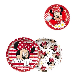 8~40 PRATO BOLO FESTA MINNIE MOUSE VERMELHO DE PAPEL 18 CM REGINA (CHOCO)