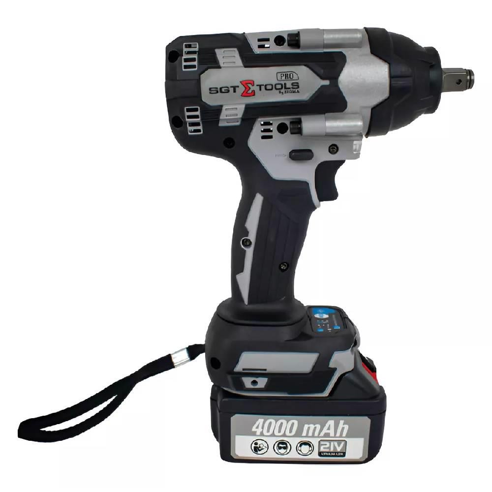 Chave de Impacto 1/2 POL com 2 Baterias 21V Carregador Bivolt e Maleta SGT-7507 SIGMA em Oferta na Shopee