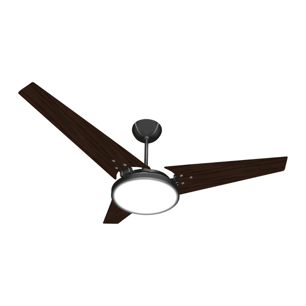 VENTILADOR TETO VENTEX ITACARÉ BF 6500K 127V PRETO/TABACO