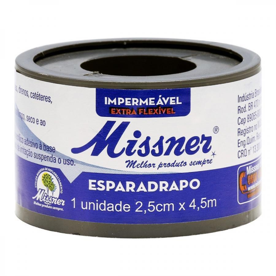 Esparadrapo Missner Impermeável 2,5Cmx4,5M em Oferta na Shopee
