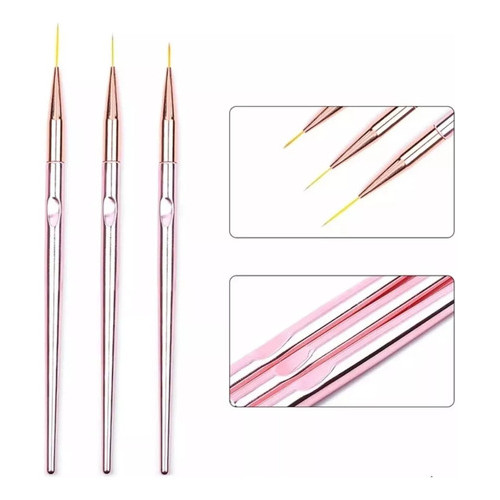 Kit Pinceis Fino P/decoração De Unha Pincel Ponta Ultrafino em Oferta na Shopee