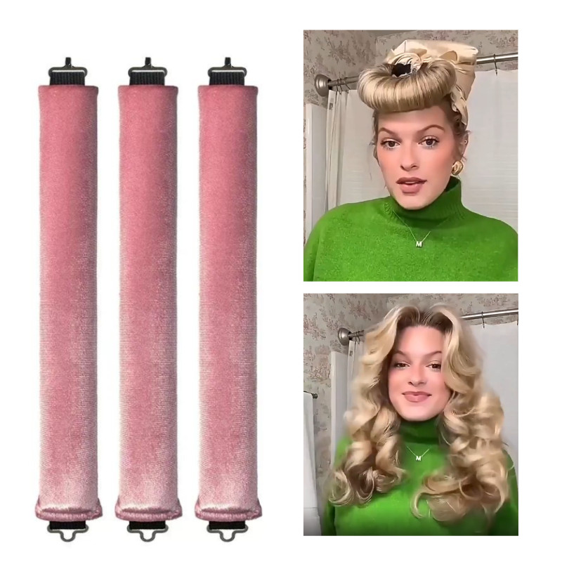 Rolos De Cabelo Sem Calor , Haste De Ondulação , Cachos Preguiçosos , Hastes Macias Para Dormir , Ferramentas De Estilo